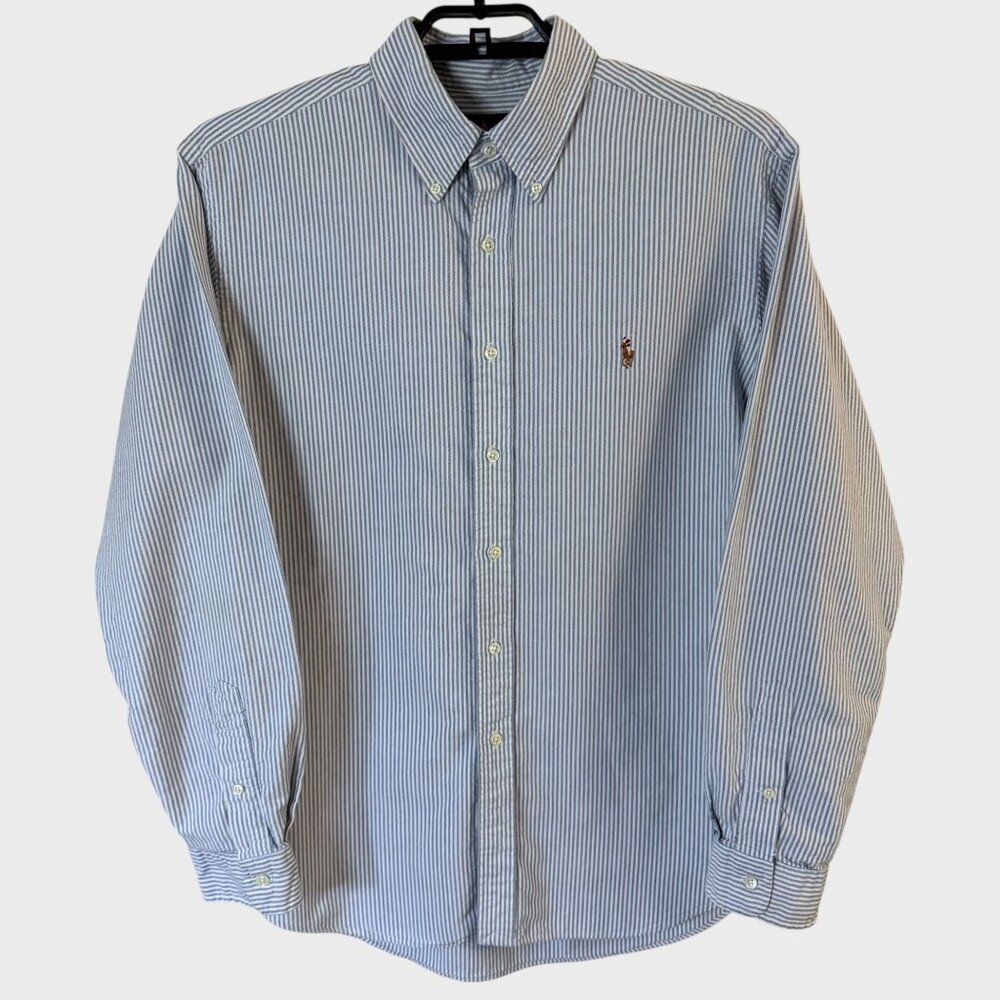 Ralph Lauren Striped Oxford Button-Down Shirt Men's XL Classic-Fit 100% Cotton